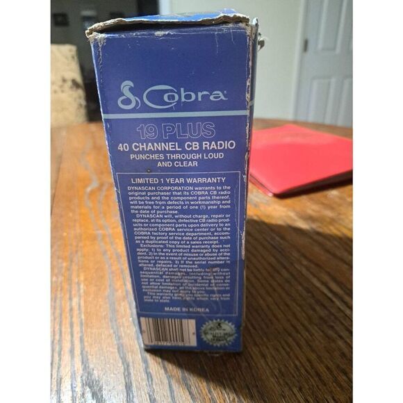 New Vintage 1988 Cobra 19 Plus 40 Channel CB Radio Original Box - Picture 9 of 11